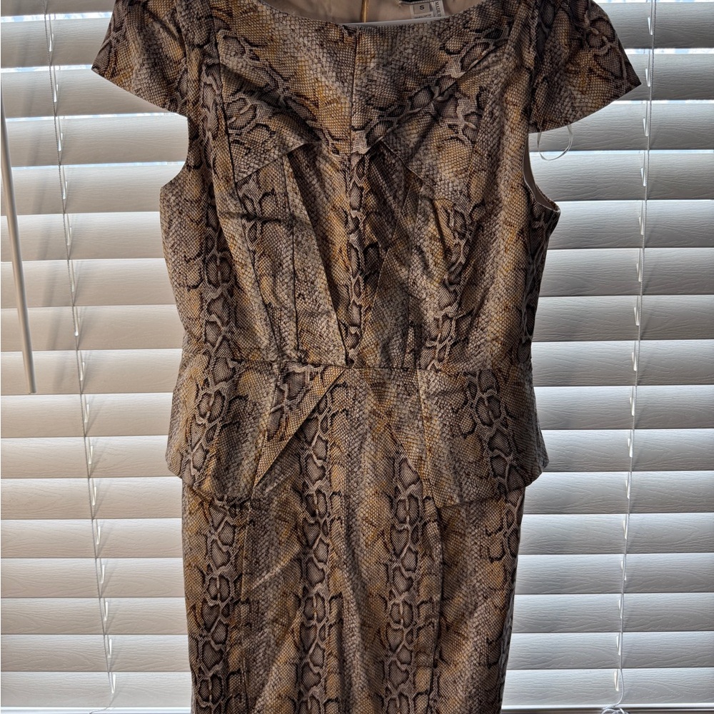 Nikibiki Brown Snake Print Midi Dress